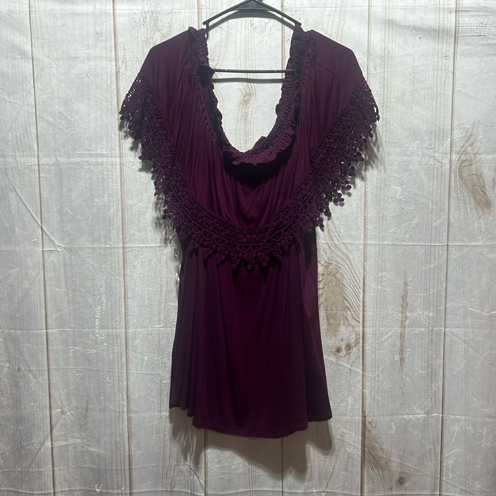 Purple off the shoulder top